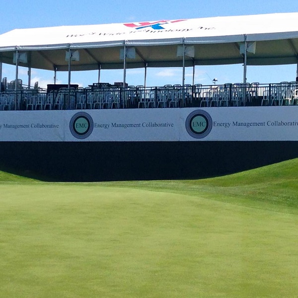 EMC photo of Energy Management Collaborative's 14th hole skybox at the 3M championship