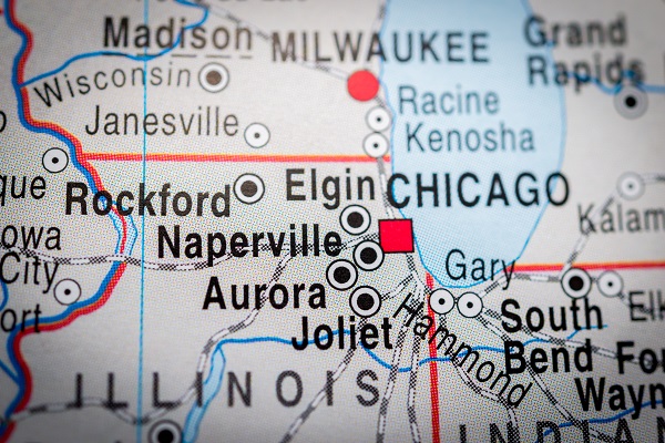 EMC photo of map of greater Chicago metro area