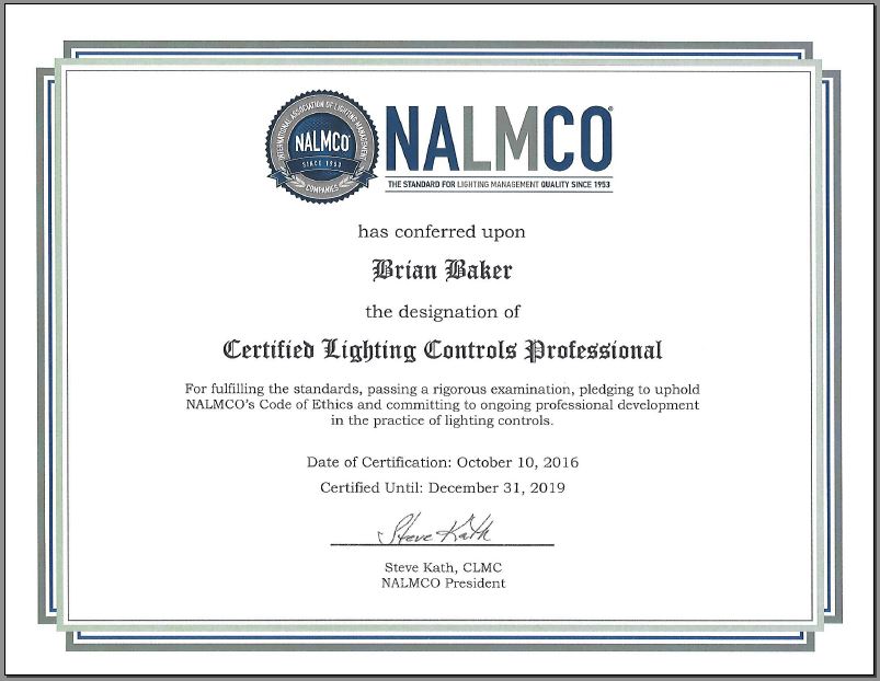 Brian Baker NALMCO award